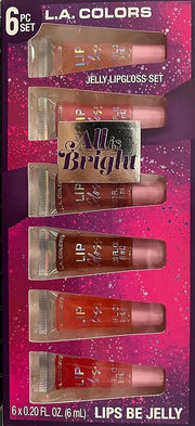 L.A. COLORS All Is Bright 6pc Jelly Lipgloss Set, Lips Be Jelly, 1 Fl Oz (Pack of 1) - Product Image
