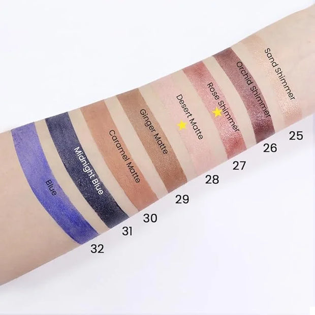 Kaely 2Pcs Cream Eyeshadow Sticks Set for Eyes Waterproof,Rose Shimmer & Desert Matte Eye shadow Stick Pencil Pen Bulk som...