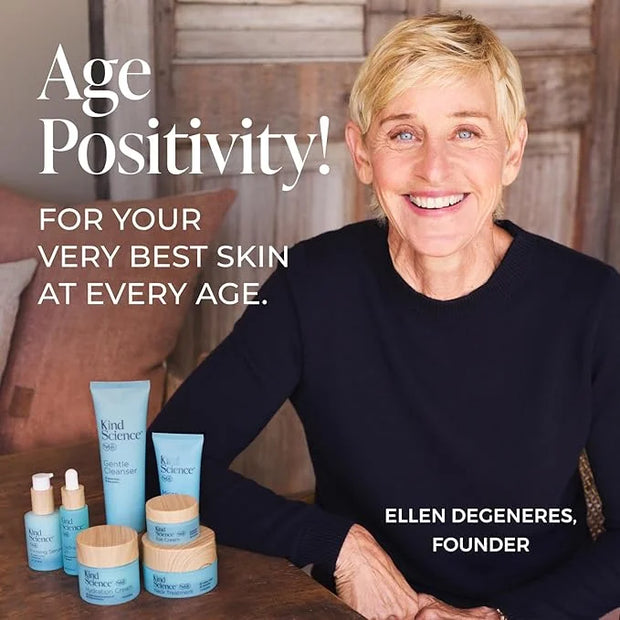 Kind Science by Ellen DeGeneres Firm + Smooth Duo, 2-Piece Skin Care Set with Micro Exfoliant & Firming Face Serum - Hyalu...