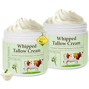 pekinly Whipped Beef Tallow for Skin, Beef Tallow, Beef Tallow for Face, 2 Packs Unscented Grass Fed Whipped Tallow Face M...