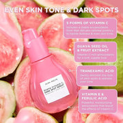 Glow Recipe Guava Brightening Korean Skincare Gift Set - Vitamin C Under Eye Cream Treatment + Hydrating Vitamin C Dark Sp...