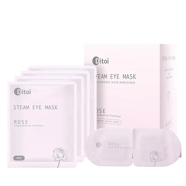 Disposable Hyaluronic Acid Eye Masks for Sleep & Relaxation, Heated Steam Eye Masks for Spa & Travel,Relieving Dry Eyes, D...