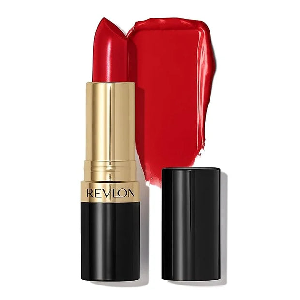 Revlon Super Lustrous Lipstick, Creamy Formula For Soft, Fuller-Looking Lips, Moisturized Feel, 775 Super Red, 0.15 oz - P...