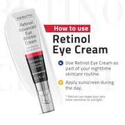 YEOUTH Retinol Eye Cream Anti Aging, Firming Under Eye Cream for Puffiness and Bags Under Eyes for Wrinkles and Dark Circl...