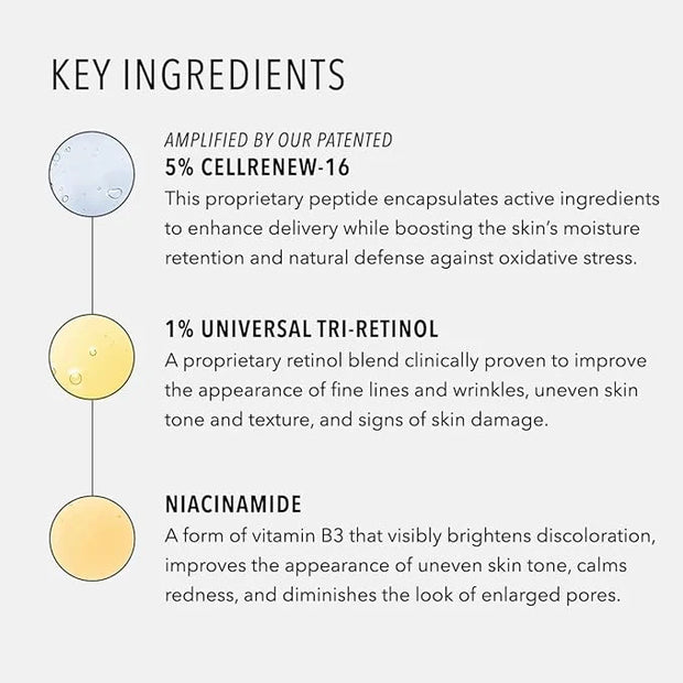 HydroPeptide Retinol Routine Booster, 1% Universal Tri-Retinol Complex Peptide Solution, 1 Ounce - Product Image