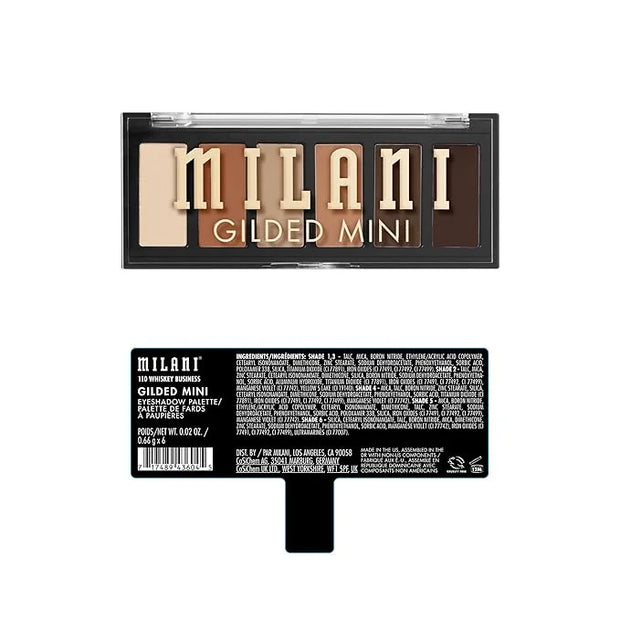 Milani Gilded Mini Eyeshadow Palette with 6 Matte & Shimmer Hues - Whiskey Business - Product Image