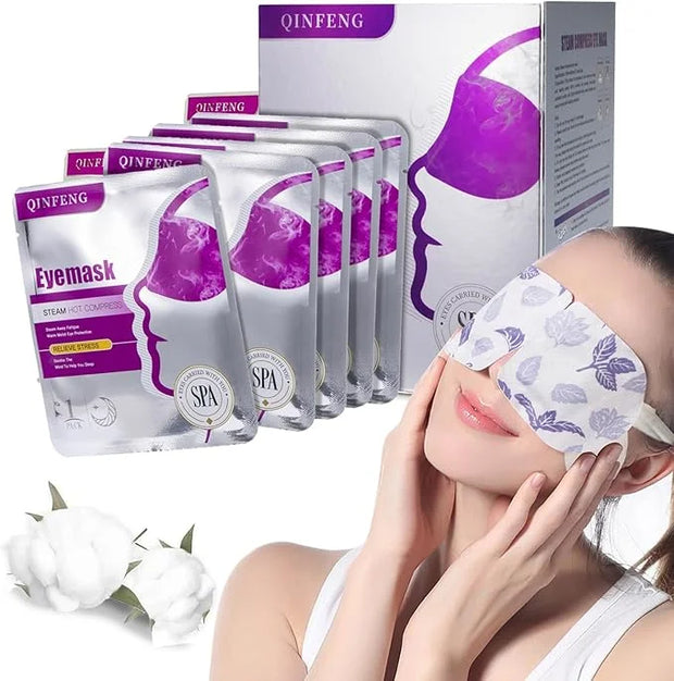 18 Packs Steam Eye Mask for Dry Eyes Self Heating Masks Cornea Care Rest Disposable SPA Warm Eye Compress Sleep Mask 30+ M...