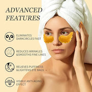 MOND'SUB Under Eye Mask - 6 Pairs Banana Crystal Eye Mask - Puffy Eyes & Dark Circles Treatments with Hyaluronic Acid, Red...