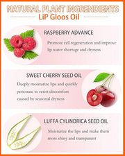 Hydrating Plumping Lip Glow Oil,Tinted Lip Gloss Lip Stain,Glow Reviver Lip Oil,Long Lasting Moisturizing Clear Lip Plumpi...