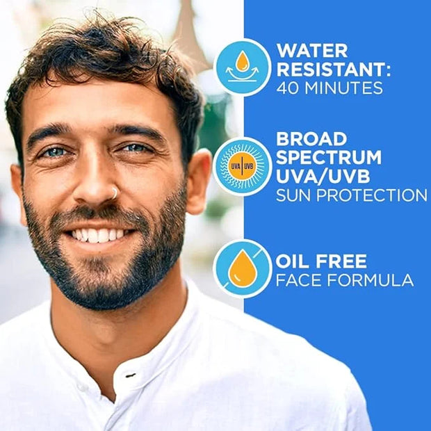 Coppertone Complete Face Sunscreen Lotion SPF 45, Weightless and Oil-Free, Water Resistant Sunscreen with Proven UVA/UVB P...