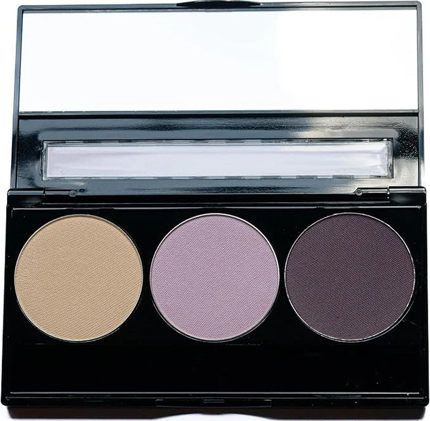 Off White, Matte Light Lavender, and Matte Deep Purple Vegan Eyeshadow Trio Palette; Talc, Paraben & Cruelty Free - Produc...