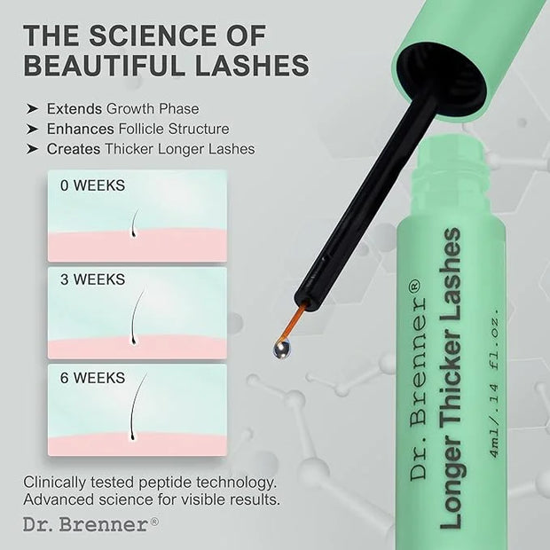 Dr, Brenner peptide eyelash enhancing serum for thicker, longer and fuller lashes - Product Image