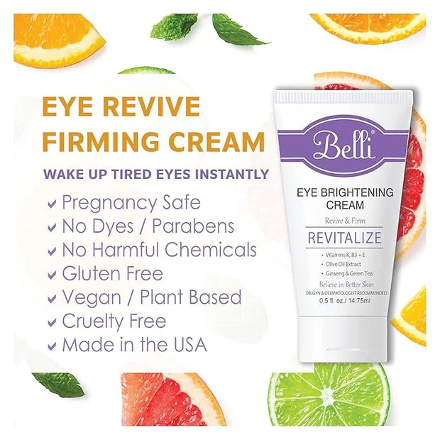 Belli eye cream for brightening wrinkles dark circles anti-aging skin renewing and puff, Enriched Vitamin | Skin Smoothing...