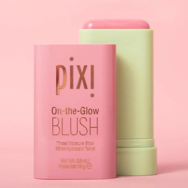Pixi On-the-Glow Blush - Fleur, Hydrating Tinted Moisture Blush Stick with Ginseng, Aloe Vera & Fruit Extracts, For Cheeks...