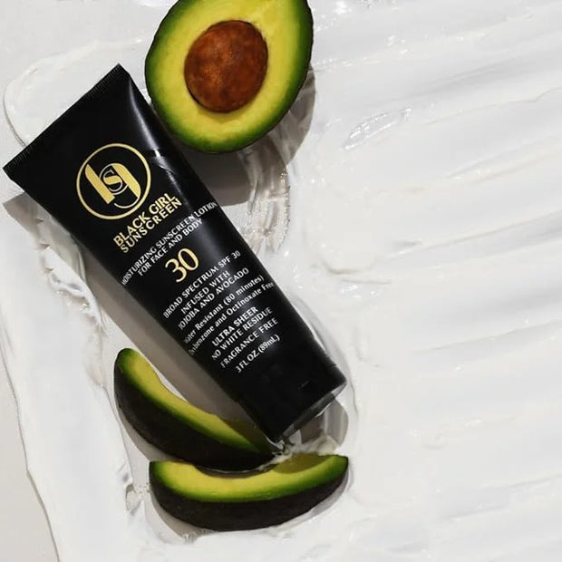 BLACK GIRL SUNSCREEN - Face & Body Moisturizing Sunscreen Lotion SPF 30, No White-Residue for Melanin Rich Skin (2 Fl. Oz....
