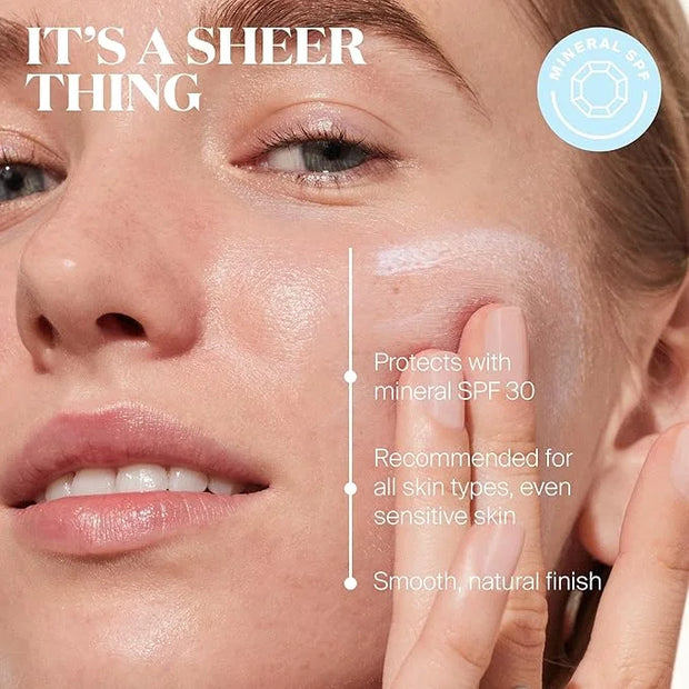 Supergoop! Mineral Sheerscreen SPF 30 PA+++, 0.5 fl oz - 100% Mineral, Broad Spectrum Face Sunscreen + Primer + Helps Filt...