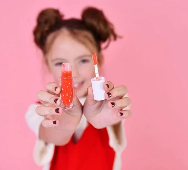 MISS NELLA Fairy Kiss Lip Gloss, Red hydrating children Lip Gloss, watermelon scent, gentle on the skin. gives a sheer kis...