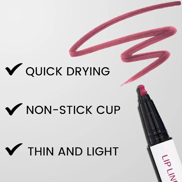 evpct Longwear Liquid Lip Liner Stain Marker Pen Long Lasting Waterproof, Mauve Red Matte Semi Permanent 24 Hour Lip Liner...