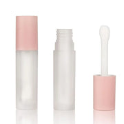 COSIDEA 24 pcs 5ml empty big brush lip gloss tube with stopper (Frosted bottle, Pink cap) - Product Image