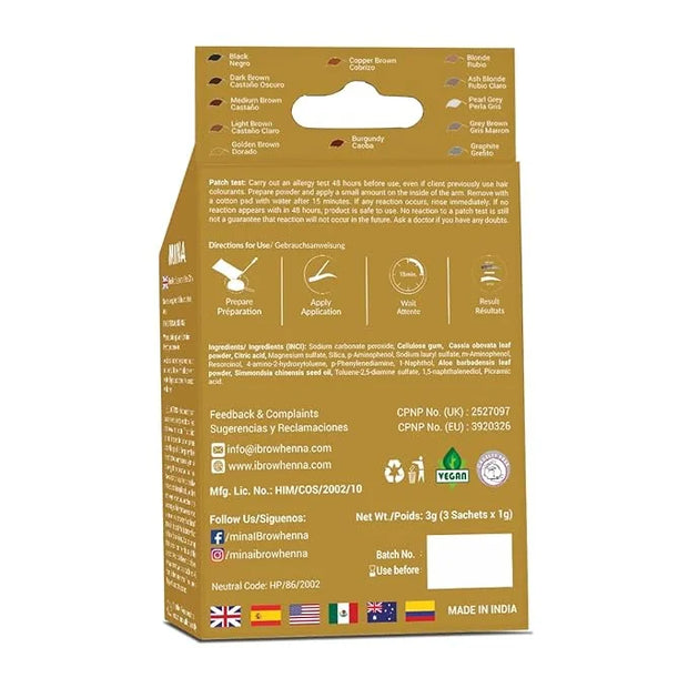 Mina ibrow Hair Color Golden