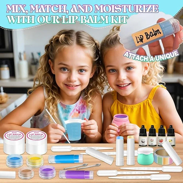 JCOOS Lip Gloss Making Kit, Lip Gloss Set for Teens Lip Kit Fun DIY Lipgloss Making Kit, Diy Lip Balm Kit Make Your Own Li...