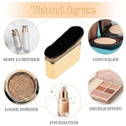 Self Tan Brush Soft Body Makeup Brush Portable Self Tanning Brush Self Tanner Face Brush For Body & Leg Makeup（Gold）