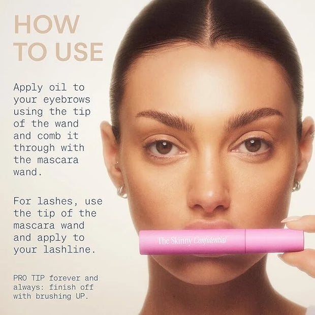 The Skinny Confidential Brow Peptide Serum for Eyebrow & Eyelash Growth - Lengthen, Strengthen & Thicken Brows & Lashes fo...
