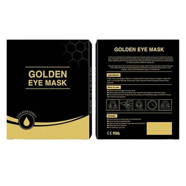 24K Gold Under Eye Patches with Collagen, Deep Hydration & Anti-Aging Treatment pack of 12 - Product Image