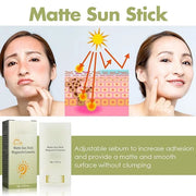 Matte Sunscreen Stick, Sunscreen Stick SPF 50, Sunblock Stick With Broad Spectrum UVA/UVB Protection, Lightweight Moisturi...