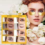 Under Eye Patches for Puffy Eyes Treatment 30 Pairs, 24K Gold Under Eye Masks for Dark Circles and Puffiness, Eye Gel Pads...