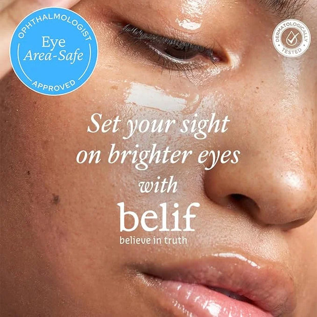 belif Aqua Bomb Cooling Eye Gel - Caffeine & Hyaluronic Acid for Puffiness & Hydration, Niacinamide & Vitamin C for Dark C...