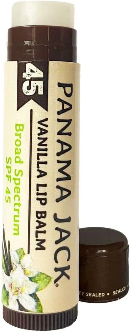 Panama Jack Sunscreen Lip Balm - SPF 45, Flavor Pack, Broad Spectrum UVA-UVB Sunscreen Protection, Prevents & Soothes Dry,...