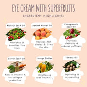 Taspen's Organics Hydrating Eye Cream with Super Fruits- for Dark Circles, Puffiness & Fine Lines - Brightening & Firming ...