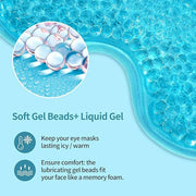2PCS Reusable Hot Cold Therapy Eye Mask for Puffiness, Dark Circles, Eye Bags, Dry Eyes, Headaches, Migraines, Stress Reli...