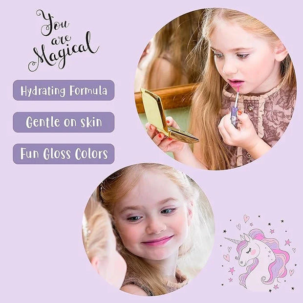 Expressions 14pc Lip Gloss for Girls - Glossy Lip Gloss Tubes | Non Toxic Lip Gloss Set - Unicorn Princess Birthday Party ...
