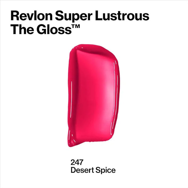 REVLON Lip Gloss, Super Lustrous The Gloss, Non-Sticky, High Shine Finish, 247 Desert Spice, 0.13 Oz (Pack of 4) - Product...