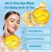 Gold Eye Patches 2-Pack (120 PCS) - Anti-Wrinkle & Firming Under Eye Gel Mask, Instantly Brighten Dark Circles, Luxury Col...