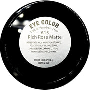 Rich Dusty Rose Pink Matte Red Mauve Pressed Powder Single Vegan Eyeshadow; Talc, Paraben & Cruelty Free - Product Image
