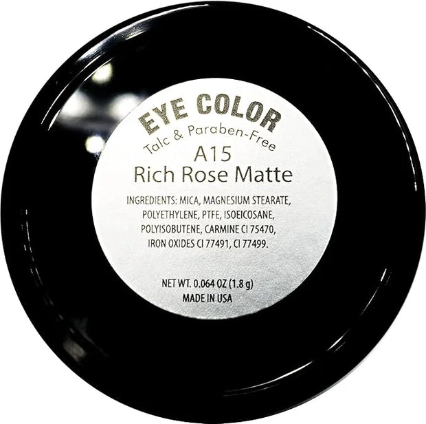 Rich Dusty Rose Pink Matte Red Mauve Pressed Powder Single Vegan Eyeshadow; Talc, Paraben & Cruelty Free - Product Image
