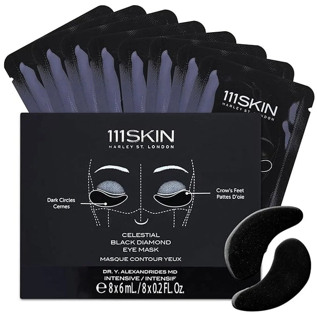 111SKIN Black Diamond Eye Mask, Hydrating Under Eye Patches for Dark Circles with Retinol, Hyaluronic Acid & Niacinamide, ...
