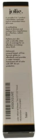 Jolie Mineral Sheer Tint SPF 20 Oil Free - Face Tinted Moisturizer - Hydration - Coverage - Sunscreen- Mineral Formula - V...