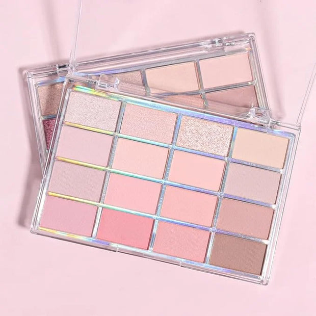 16Colors Pink Nude Taupe Basics Matte Eyeshadow Palette,Muted Pink Eye Shadow Makeup Travel Makeup Palette all in one Long...
