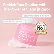 BANILA CO Clean It Zero 3-Step Skincare Set | Original Cleansing Balm 180ml + Foam Cleanser 150ml + Pink Hydration Toner P...