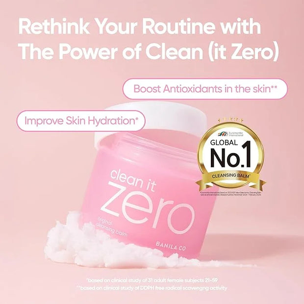 BANILA CO Clean It Zero 3-Step Skincare Set | Original Cleansing Balm 180ml + Foam Cleanser 150ml + Pink Hydration Toner P...