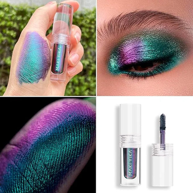 MAKI YIKA Glitter Eyeshadow Teal Liquid Multichrome Eyeshadows Long Lasting, Metallic Chameleon Eye Shadow Smudgeproof Hol...