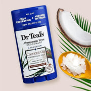 Dr Teal's Aluminum Free Deodorant, Coconut Oil with Essential Oils, 2.65 oz (Pack of 3) - Product Image