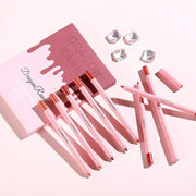 Matte Lip Liner Pencil Set,12 Colors Natural Nude Long