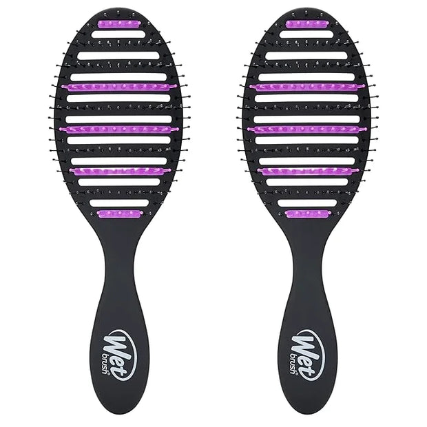 Wet Brush Refresh and Extend Speed Dry Black Detangling Hair Brush -Vented Design Ultra Soft HeatFlex Bristles Are Blow Dr...