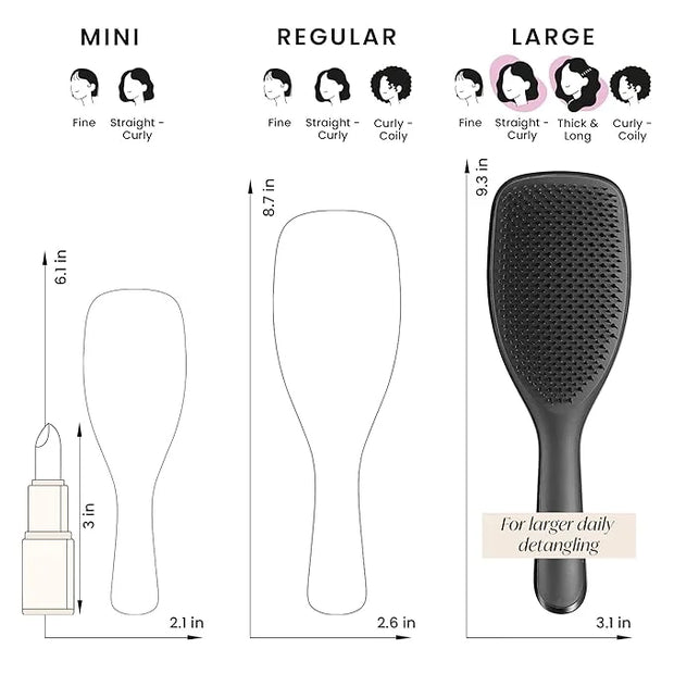 Tangle Teezer Large Ultimate Detangler Hairbrush for Wet & Dry Hair, Eliminates Knots & Reduces Breakage for Long, Thick, ...