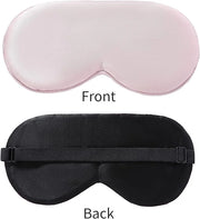 2-Pack 100% Real Natural Silk Eye Mask, Silk Sleeping Mask, Shade Puffy Eye Gift with Adjustable Straps, Sleep Eye Mask, S...